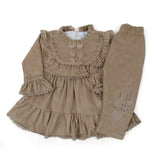 Girls Tight Suit - Light Brown