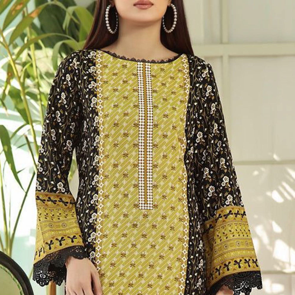 VS-AYESHA ALISHBA Cambric Printed Unstitched 3pcs Suit - 224