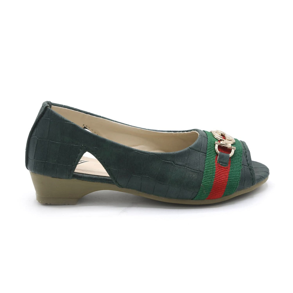 Girls Open-Toe Stylis Shoe - Green