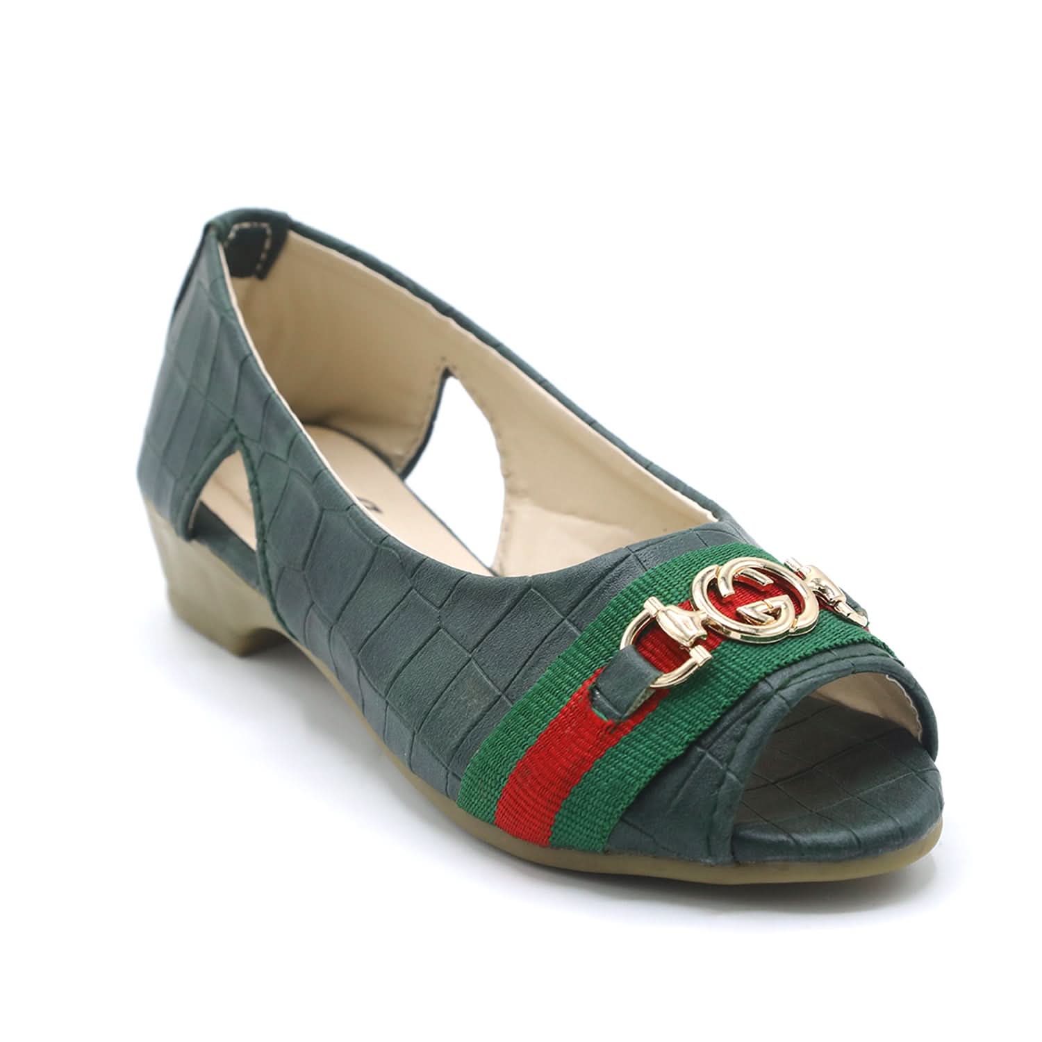 Girls Open-Toe Stylis Shoe - Green