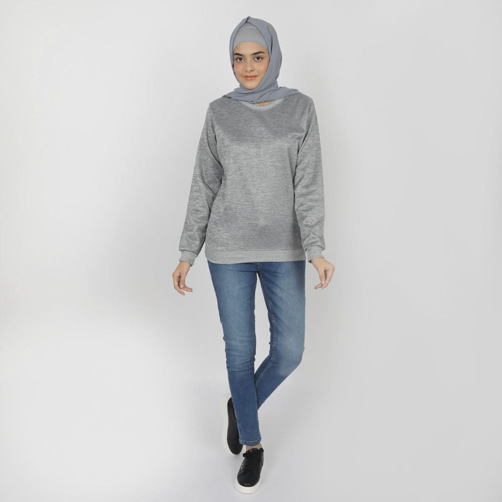 Women's Full Sleeves Sweat Shirt - Grey