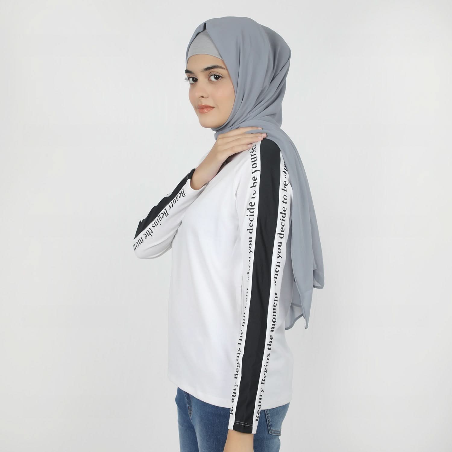 Eminent Women's Full Sleeves T-Shirt - White