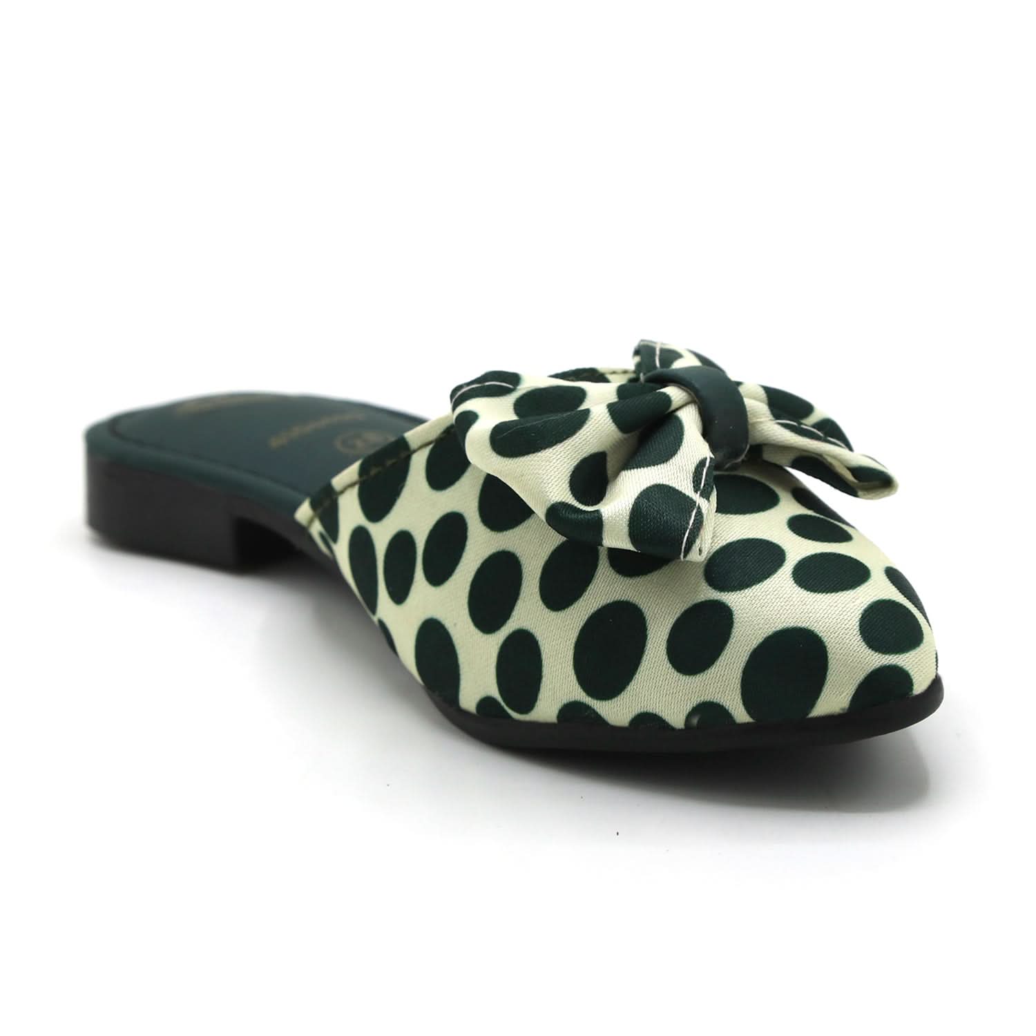 Girls Backless Pump - Green
