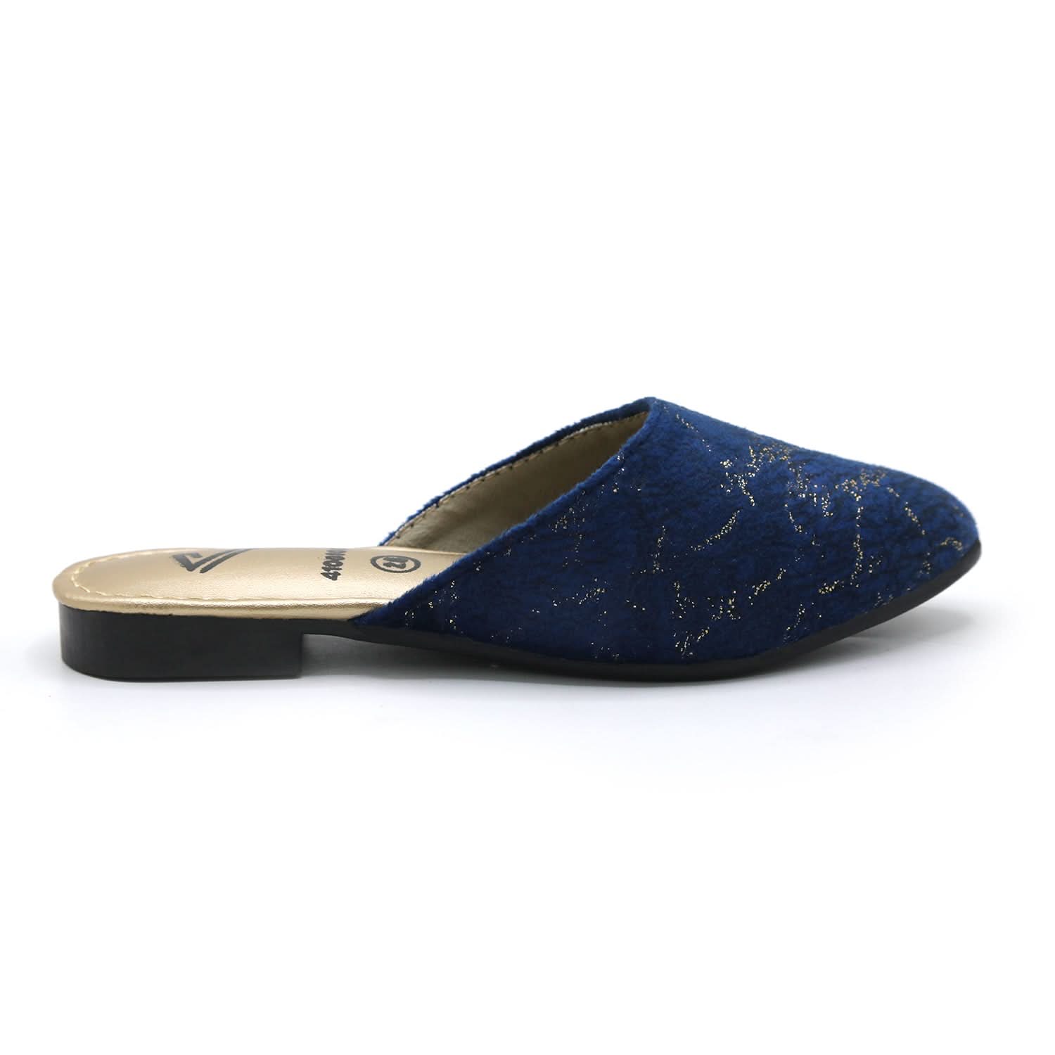 Girls Backless Pump - Navy Blue