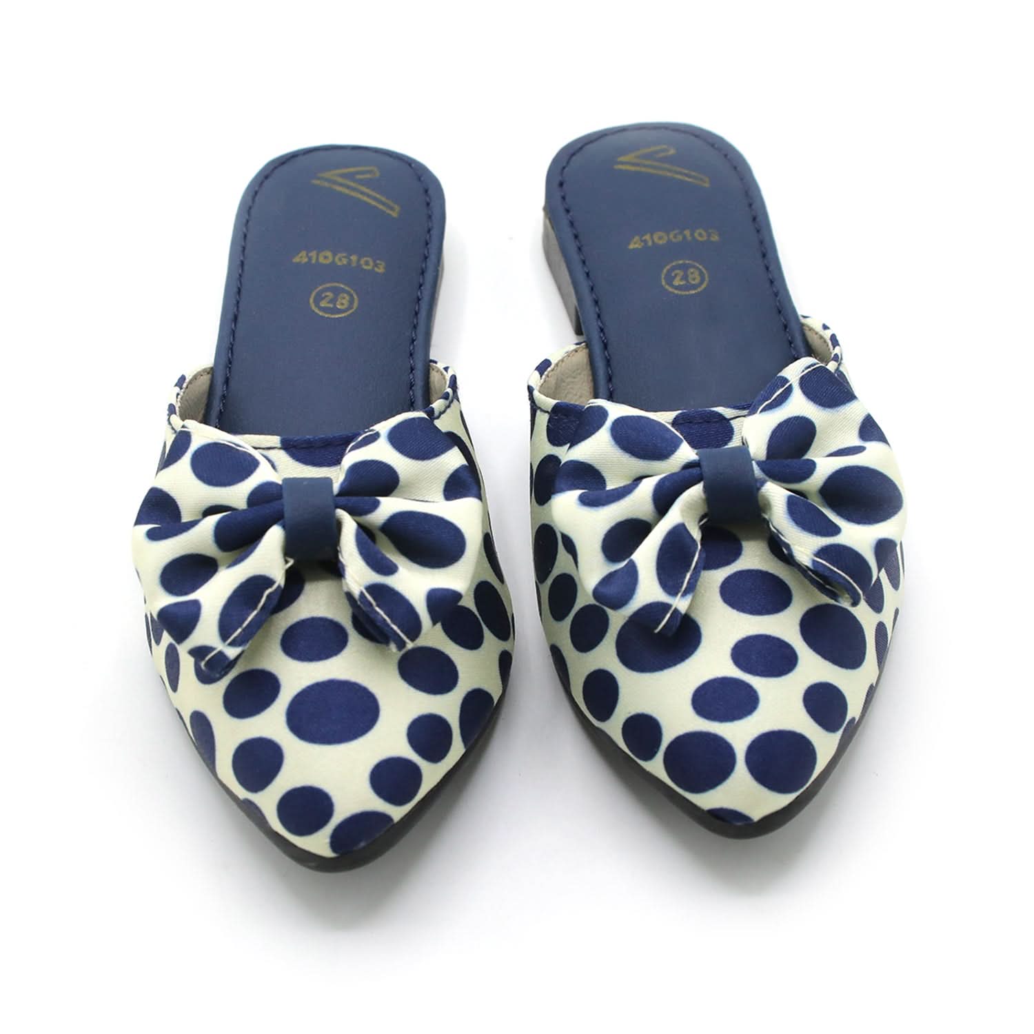 Girls Backless Pump - Blue