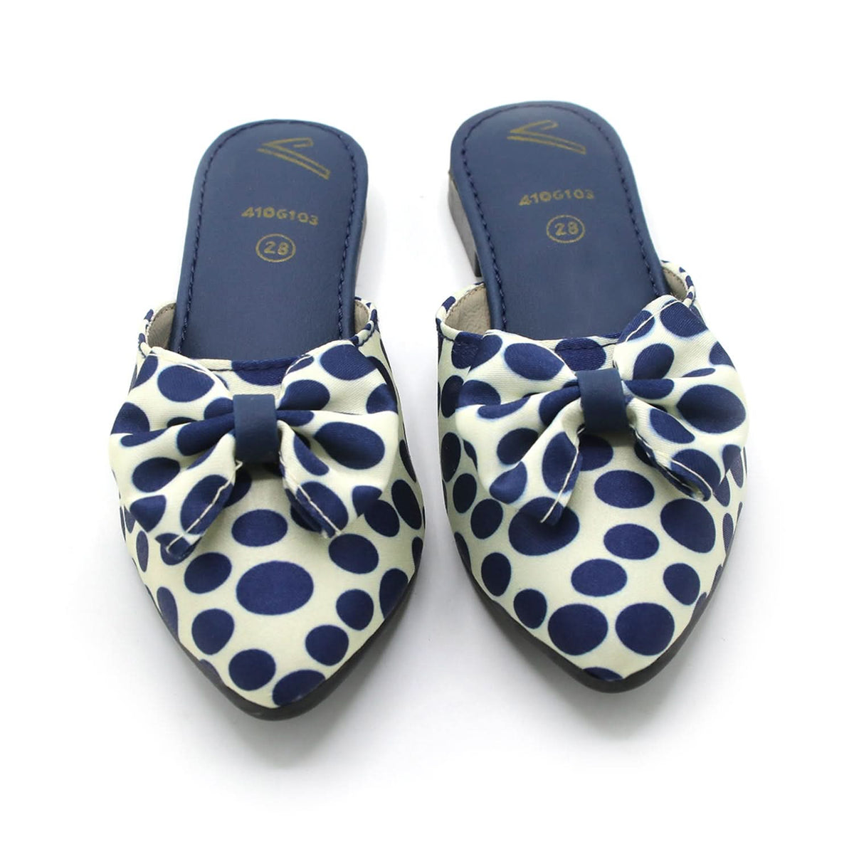 Girls Backless Pump - Blue