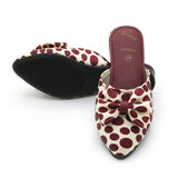Girls Backless Pump - Maroon