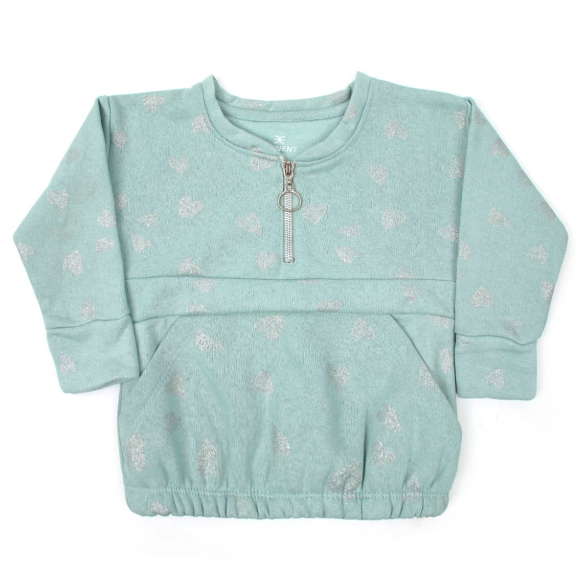 Eminent Girls Full Sleeves Sweatshirt - Green