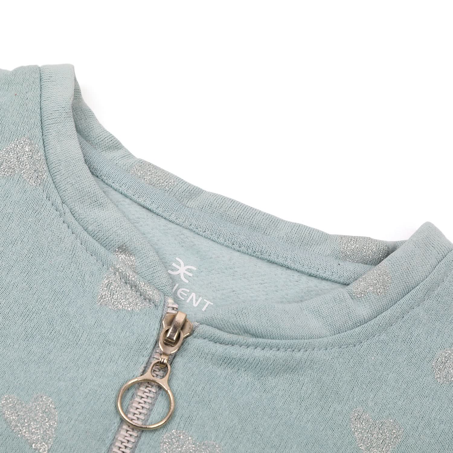 Eminent Girls Full Sleeves Sweatshirt - Green