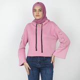 Women's Full Sleeves Hoodie Jacket - Pink