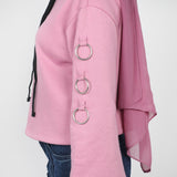 Women's Full Sleeves Hoodie Jacket - Pink