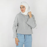 Women's Full Sleeves Hoodie Jacket - Grey