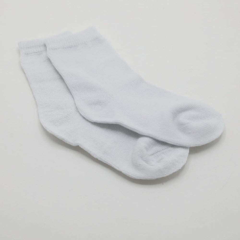 Kids 4Pc Uniform Socks - White