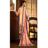 Regalia Linen Jacquard Unstitched Digital Printed 3pcs Suit - 9