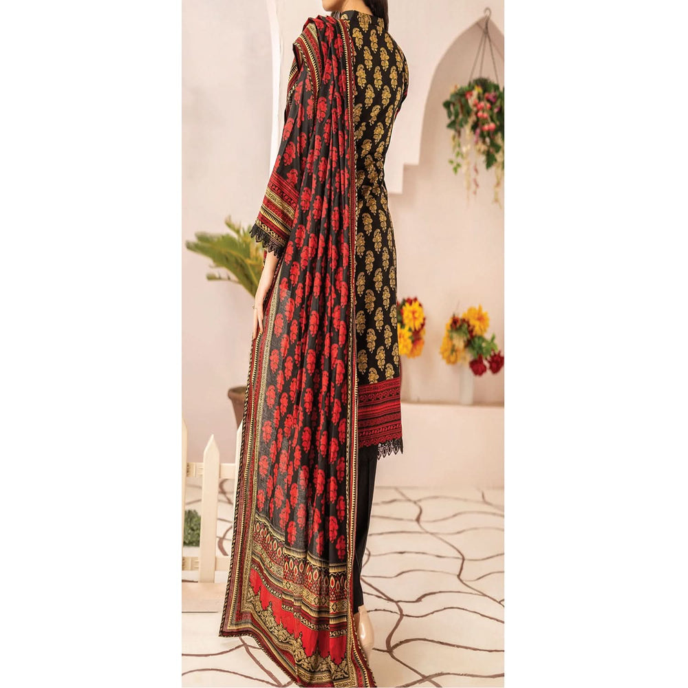 VS Daman Cambric Unstitched 3pcs Suit - 603-A
