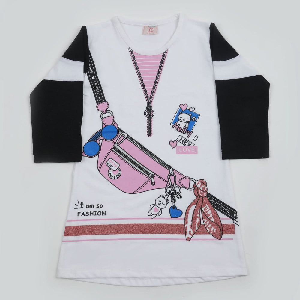 Girls Full Sleeves Top - White