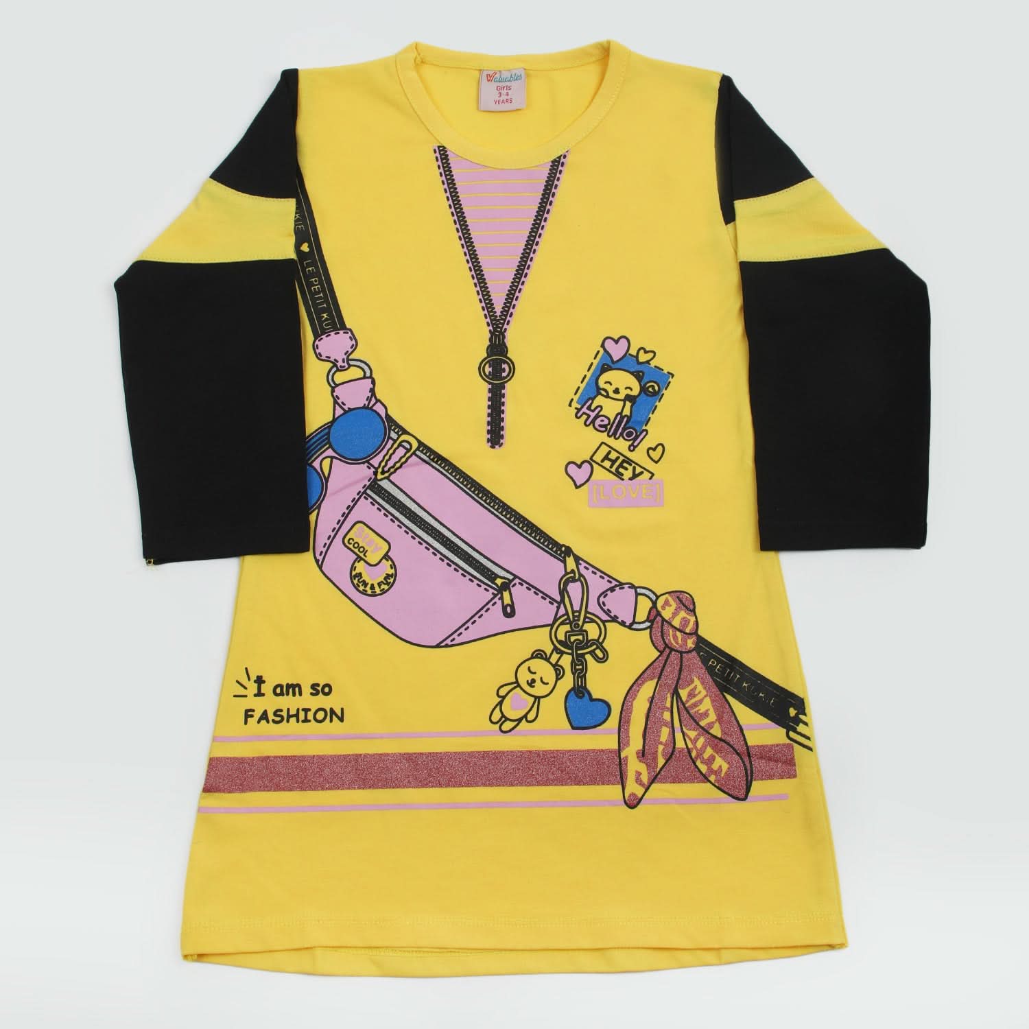Girls Full Sleeves Top - Yellow