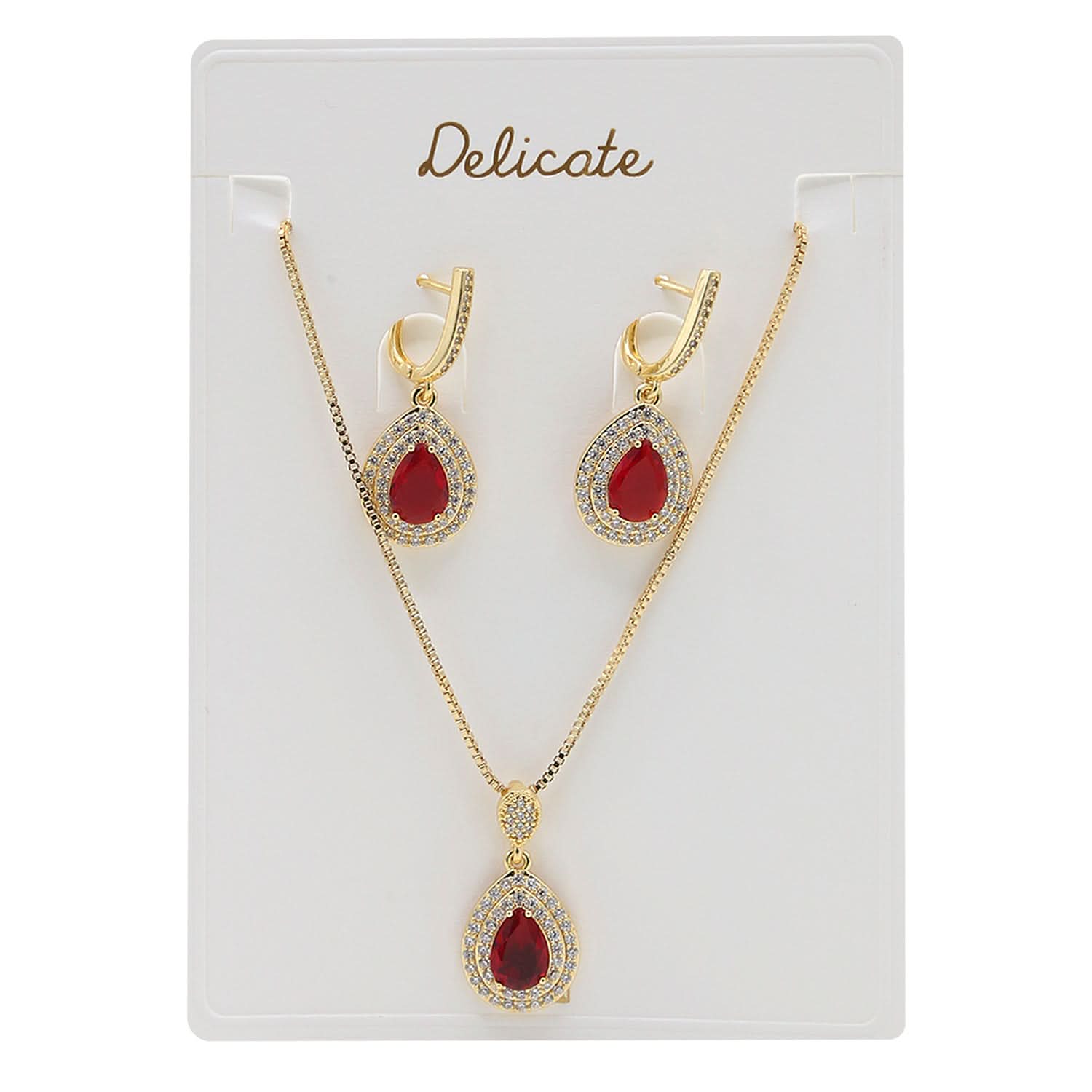 Women's Locket Set - Red