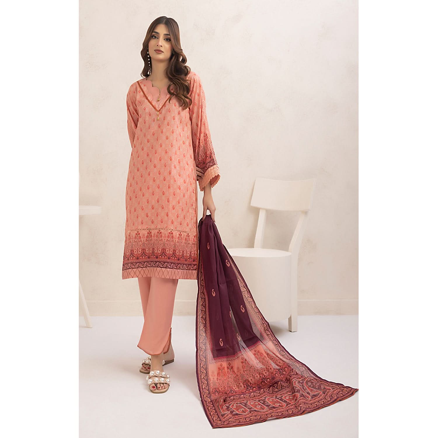 Regalia Nino Kara Cotton Digital Printed Unstitched 3pcs Suit - 3