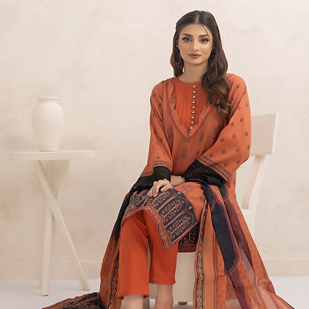 Regalia Nino Kara Cotton Digital Printed Unstitched 3pcs Suit - 8