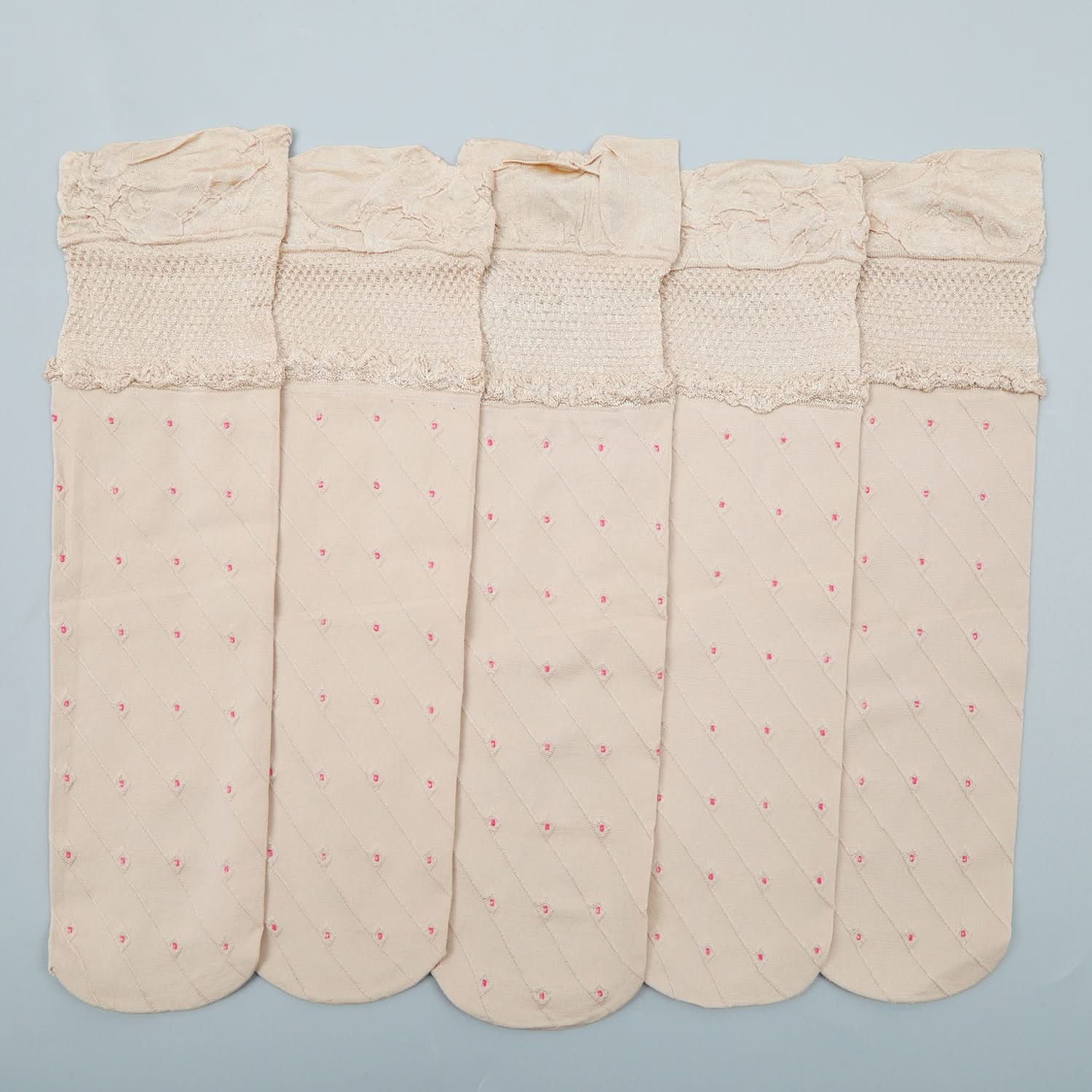 Women's 5Pc Dot Socks - Skin