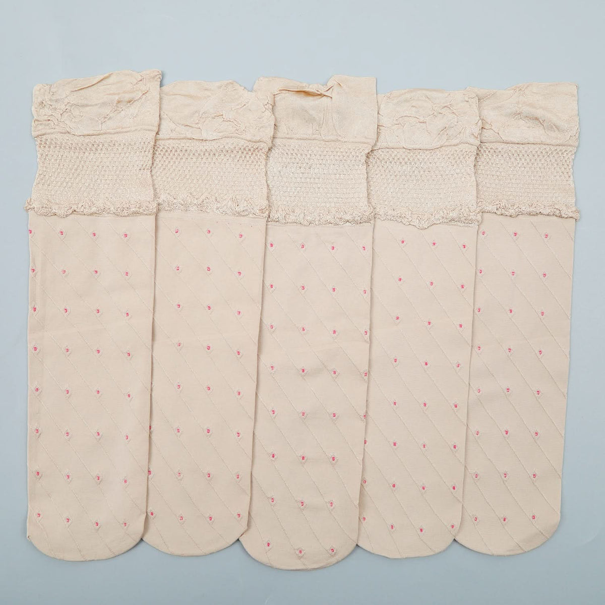 Women's 5Pc Dot Socks - Skin