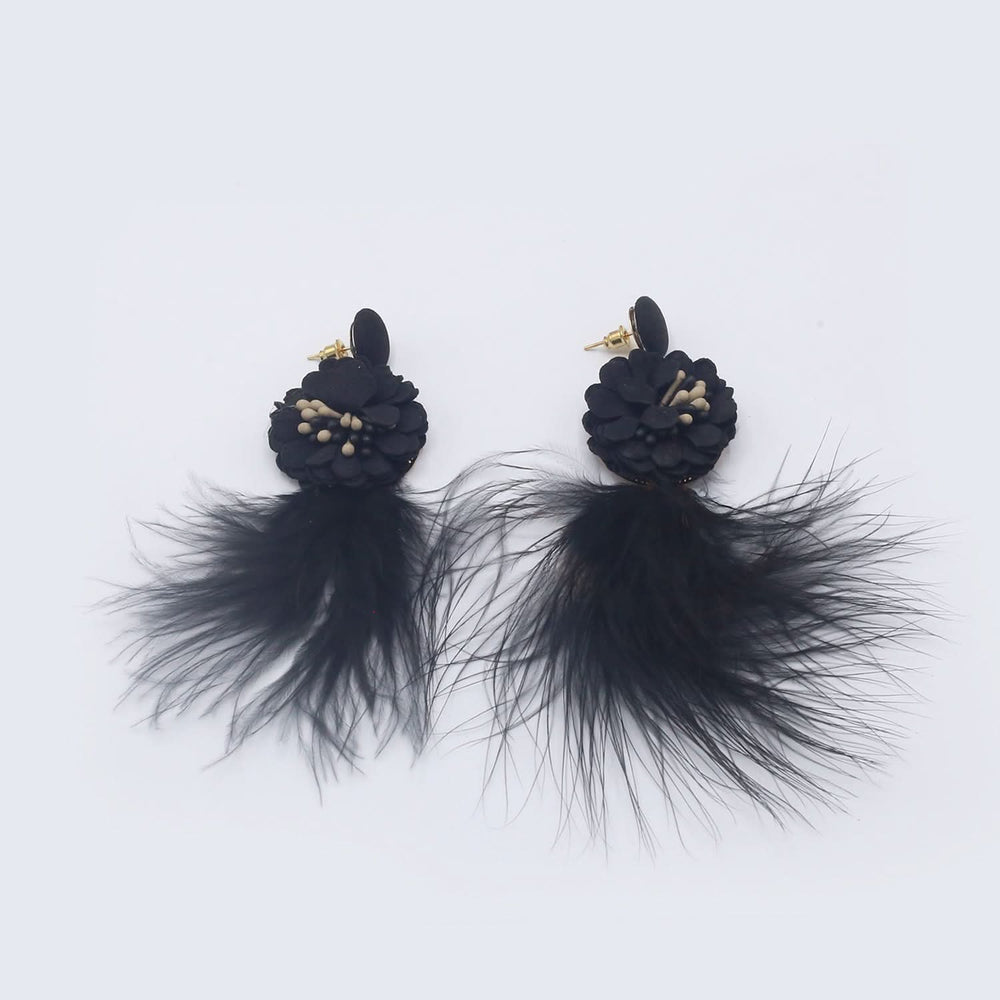 Long Earrings - Black