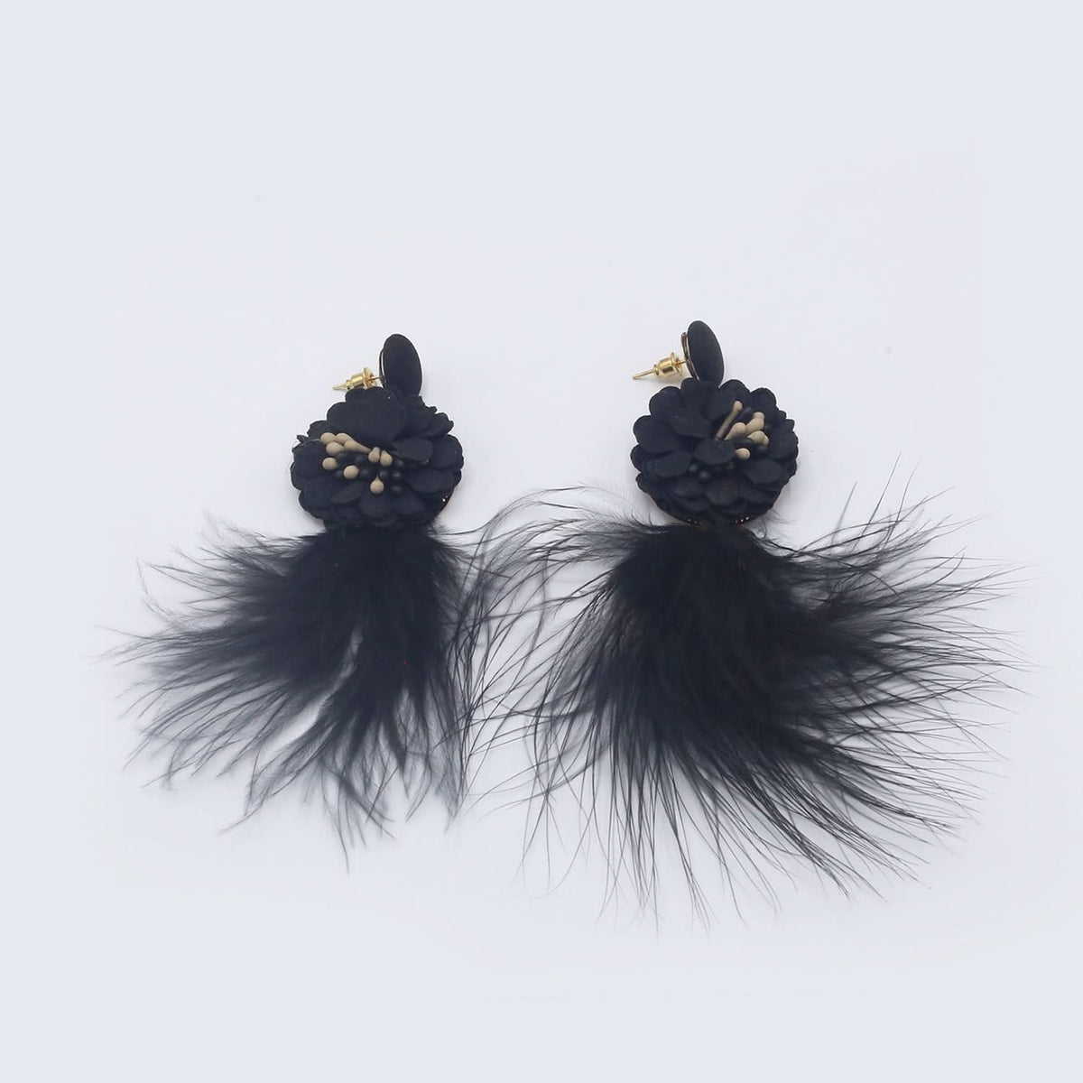 Long Earrings - Black