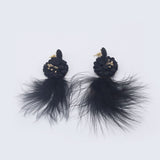 Long Earrings - Black