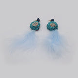 Long Earrings - Blue