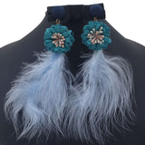 Long Earrings - Blue