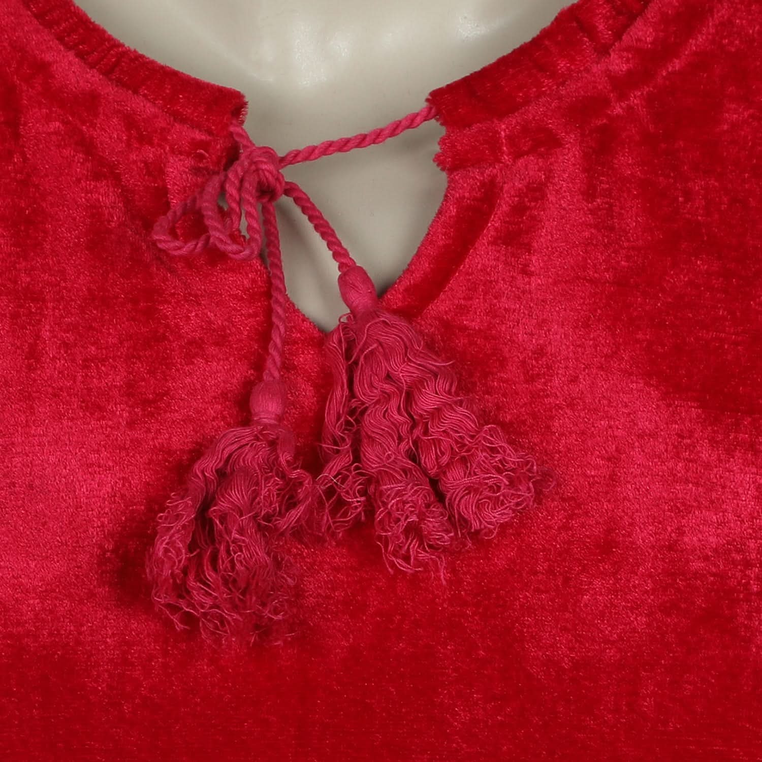 Women's Velvet Western Top - Maroon