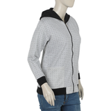 Women's Zipper Jacket - Black & White