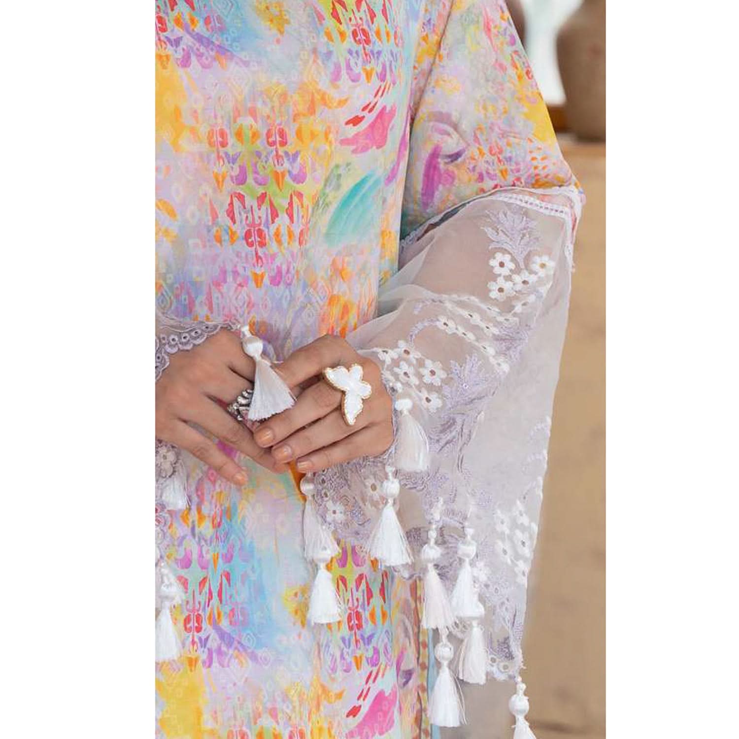 Sunshine Bloom By Al Zohaib Print Kari Lawn Unstitched 3 pcs Suit - 9