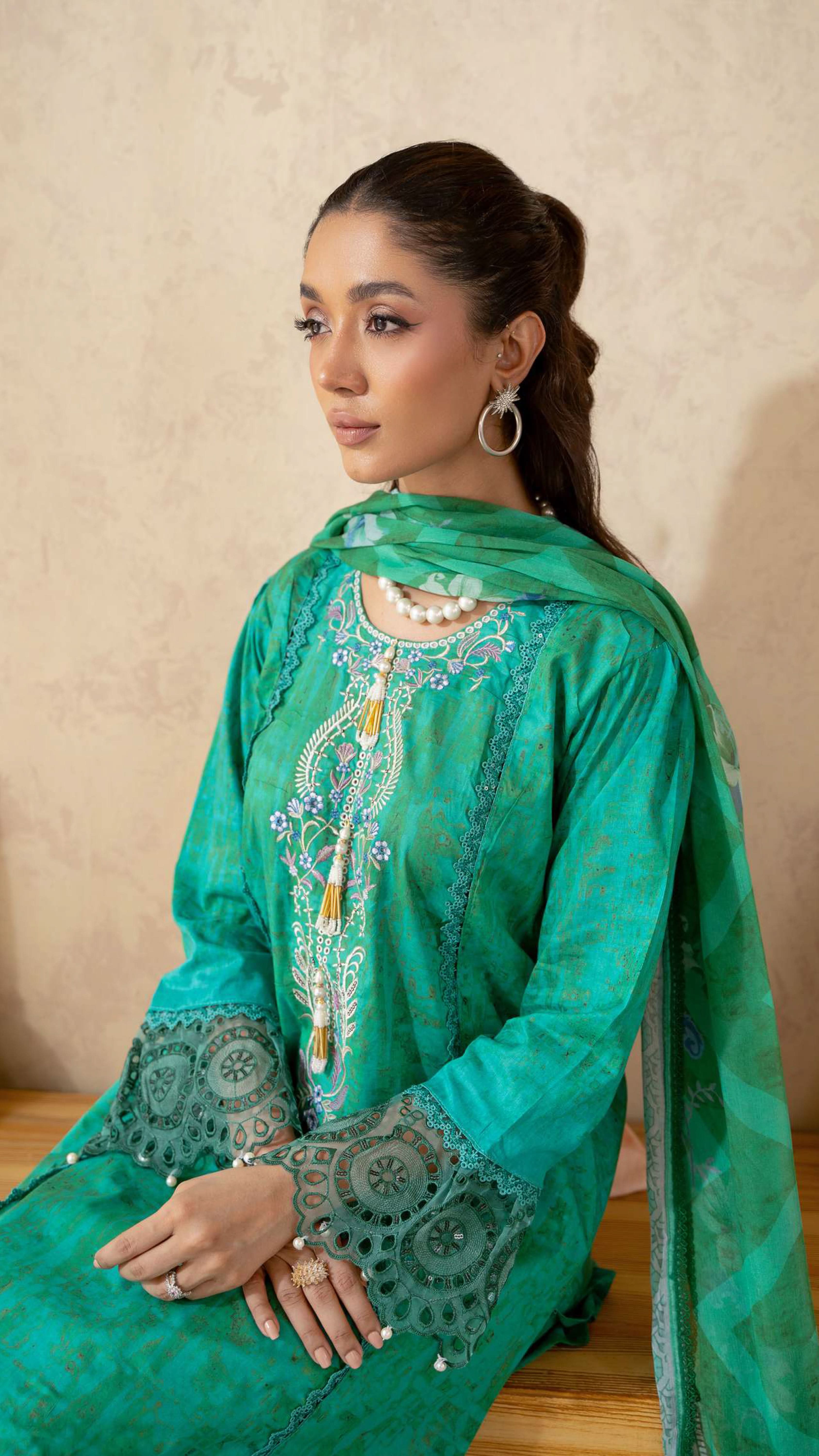 Sunshine Bloom By Al Zohaib Print Kari Lawn Unstitched 3 pcs Suit - 6