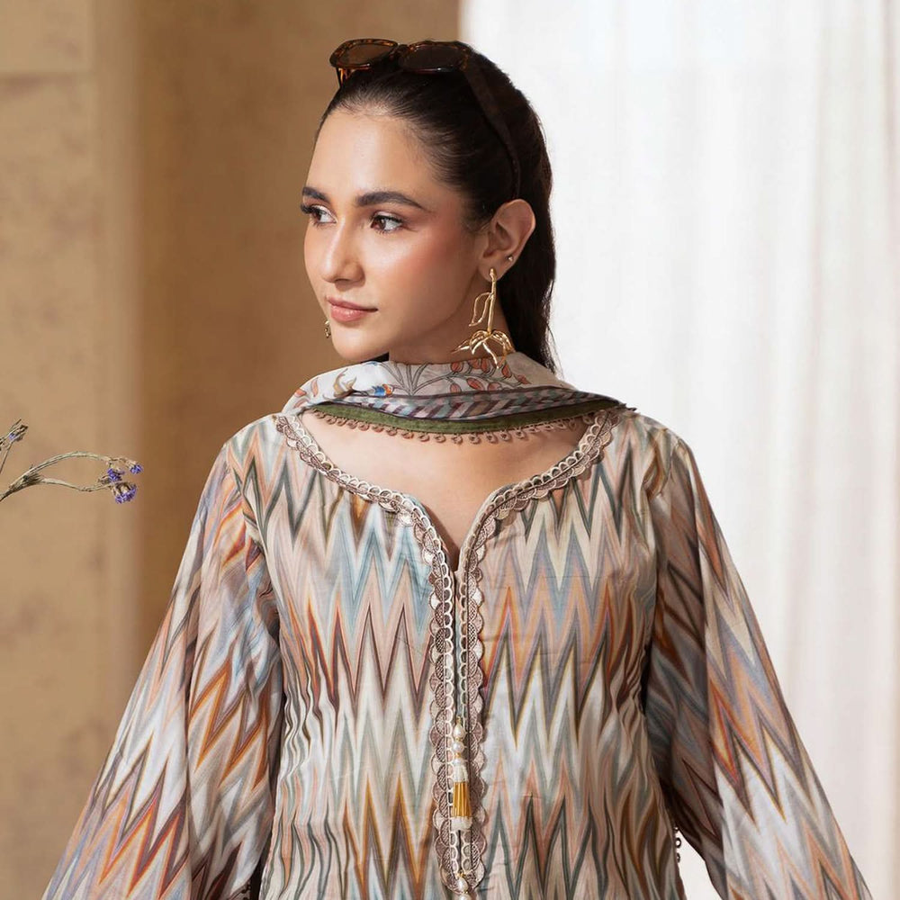 Sunshine Bloom By Al Zohaib Print Kari Lawn Unstitched 3 pcs Suit - 1
