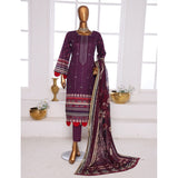 Needle Wonder By Dr. Haris Printed & Embroidered Lawn Unstitched 3Pcs Suit - 7
