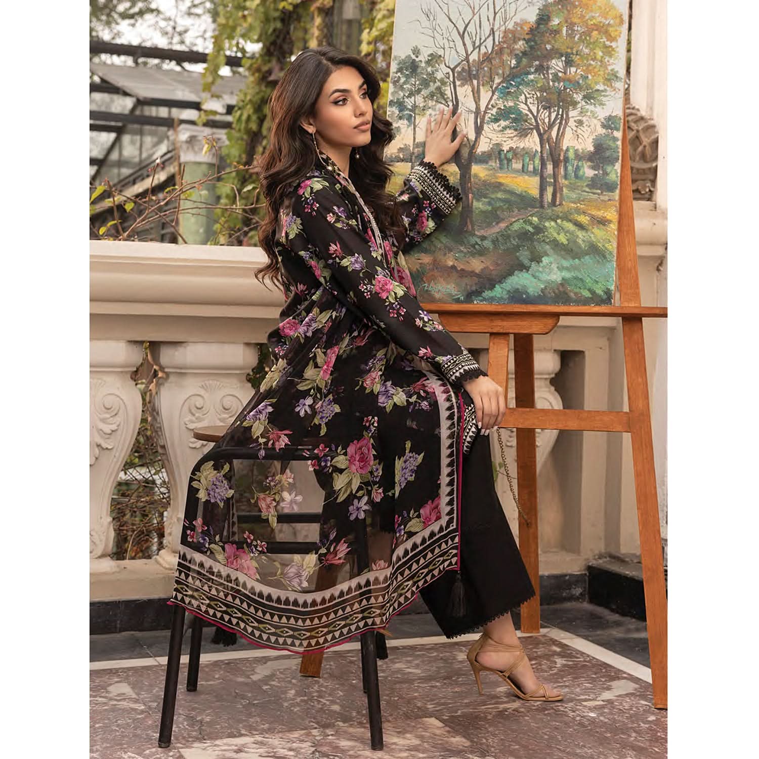 Komal By LSM Textiles Lawn Printed Unstitched 3Pcs Suit - LG-MM-0305