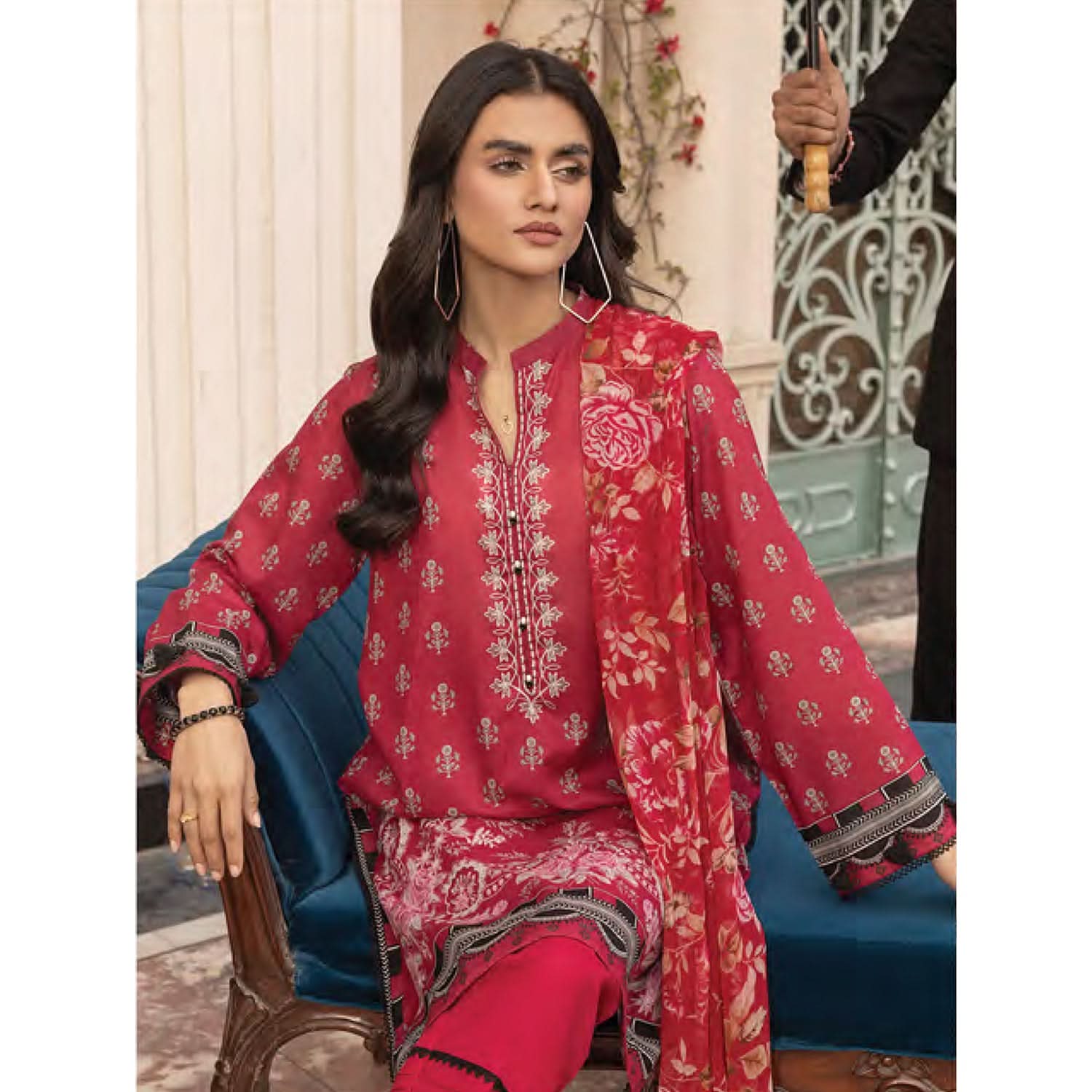 Komal By LSM Textiles Lawn Printed Unstitched 3Pcs Suit - LG-MM-0304