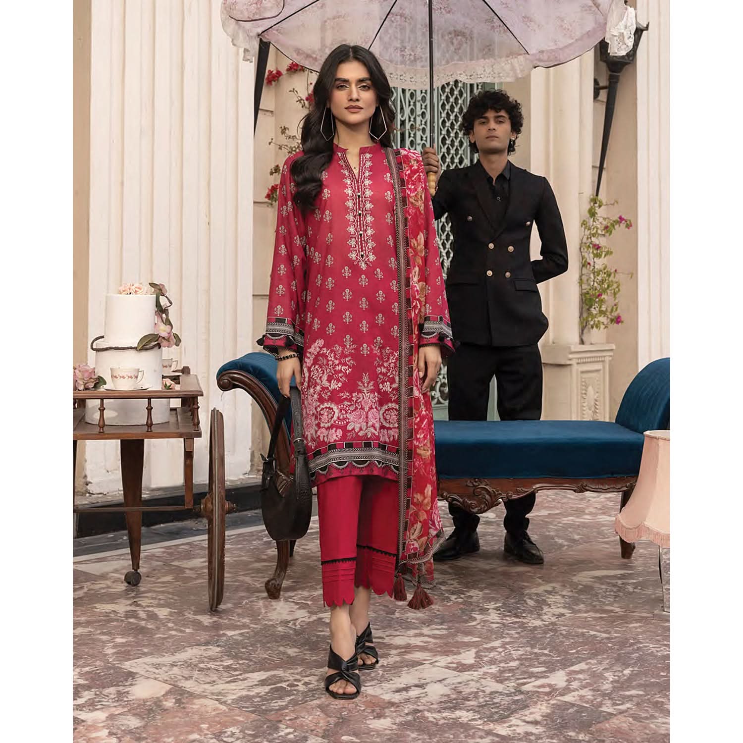 Komal By LSM Textiles Lawn Printed Unstitched 3Pcs Suit - LG-MM-0304