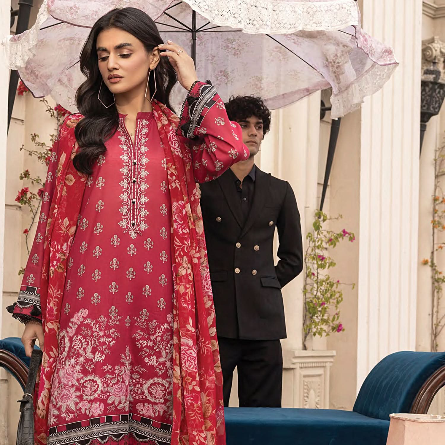 Komal By LSM Textiles Lawn Printed Unstitched 3Pcs Suit - LG-MM-0304