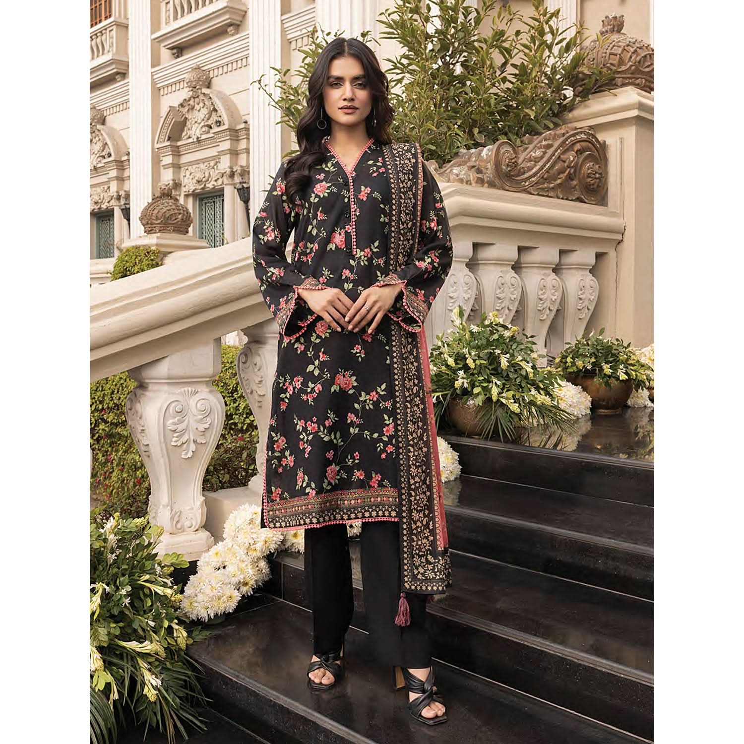 Komal By LSM Textiles Lawn Printed Unstitched 3Pcs Suit - LG-MM-0260