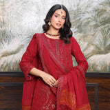 Emerald Chiffon By Dr. Haris Hand Embellishment Sami Unstitched 3Pcs Suit - 2