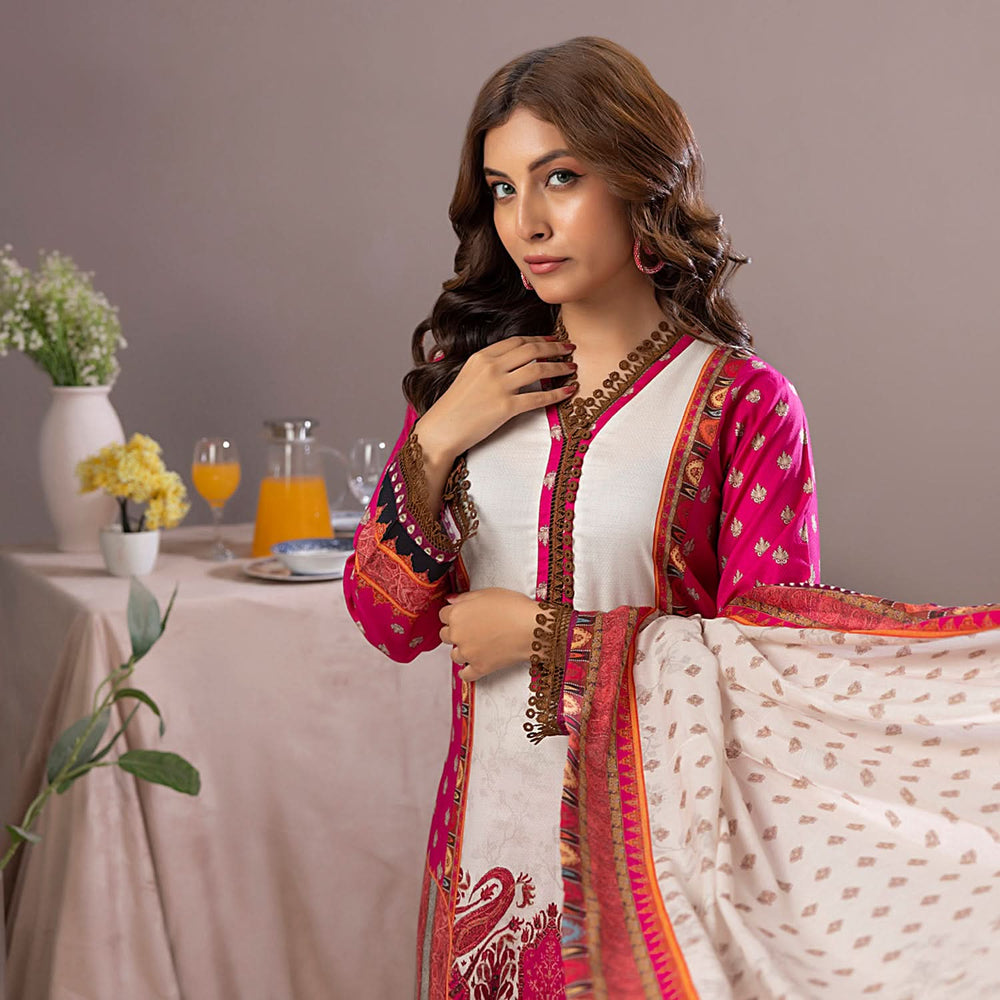 Salina Weaving Dobby By Regalia Printed Lawn Unstitched 3 Pcs Suit - 4