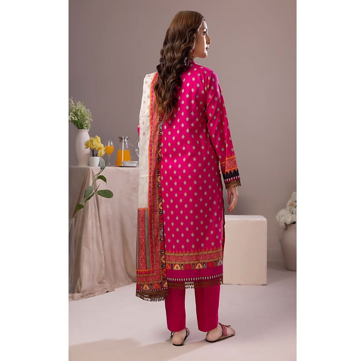 Salina Weaving Dobby By Regalia Printed Lawn Unstitched 3 Pcs Suit - 4
