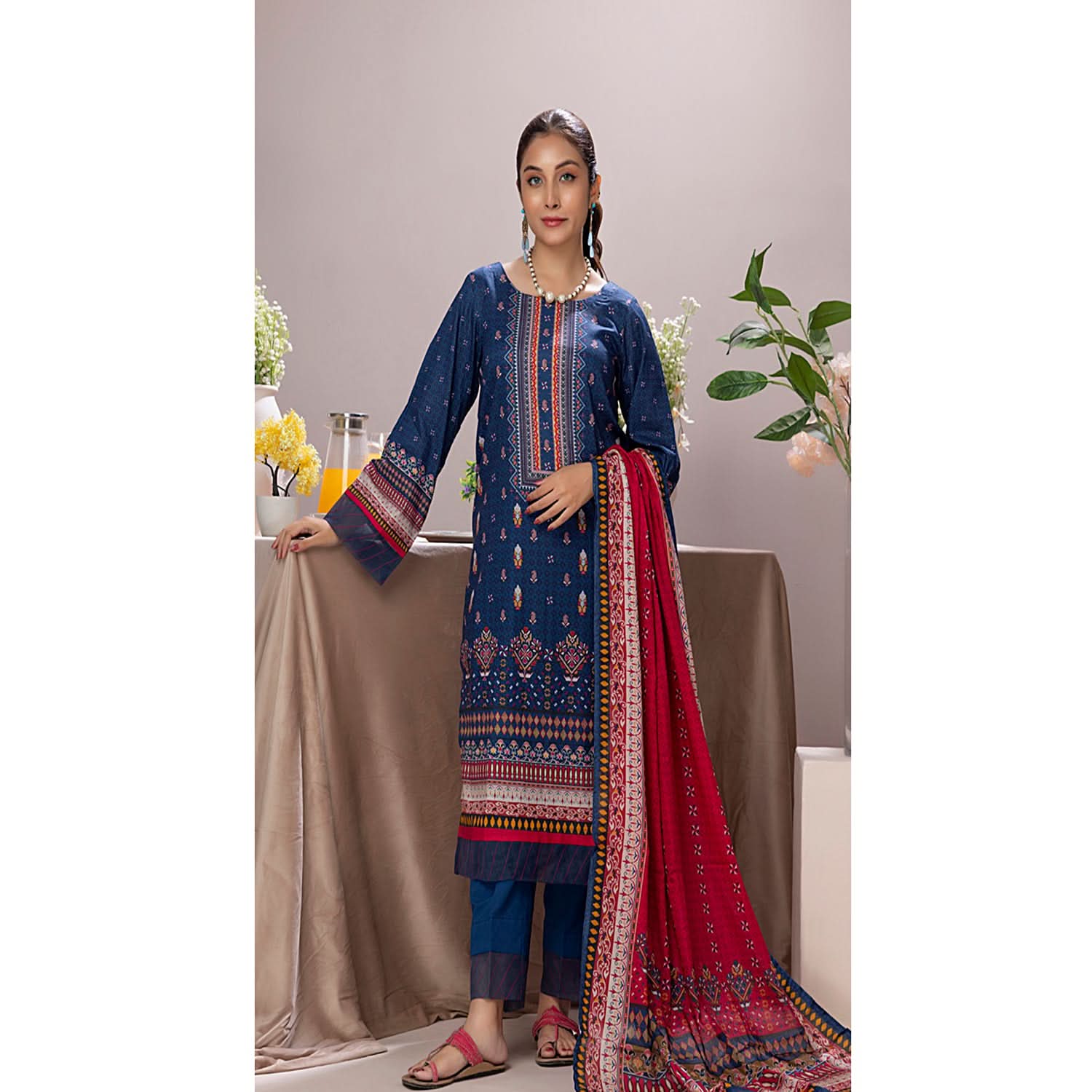 Salina Weaving Dobby By Regalia Printed Lawn Unstitched 3 Pcs Suit - 9