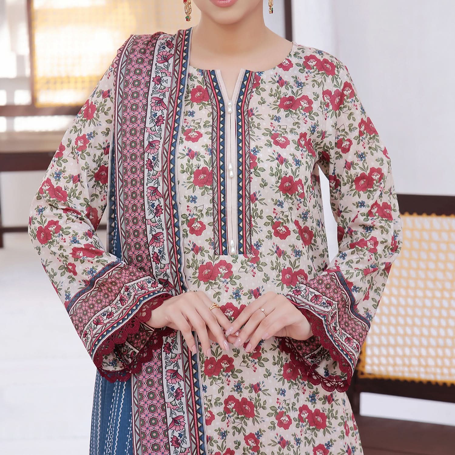 Ayesha Alishba By VS Textile Printed Lawn Unstitched 3Pcs Suit - 599