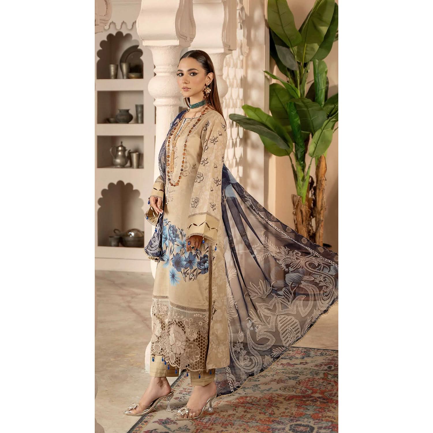 Sunshine Bloom By Al Zohaib Lawn Premium Unstitched 3 Pcs Suit - 9