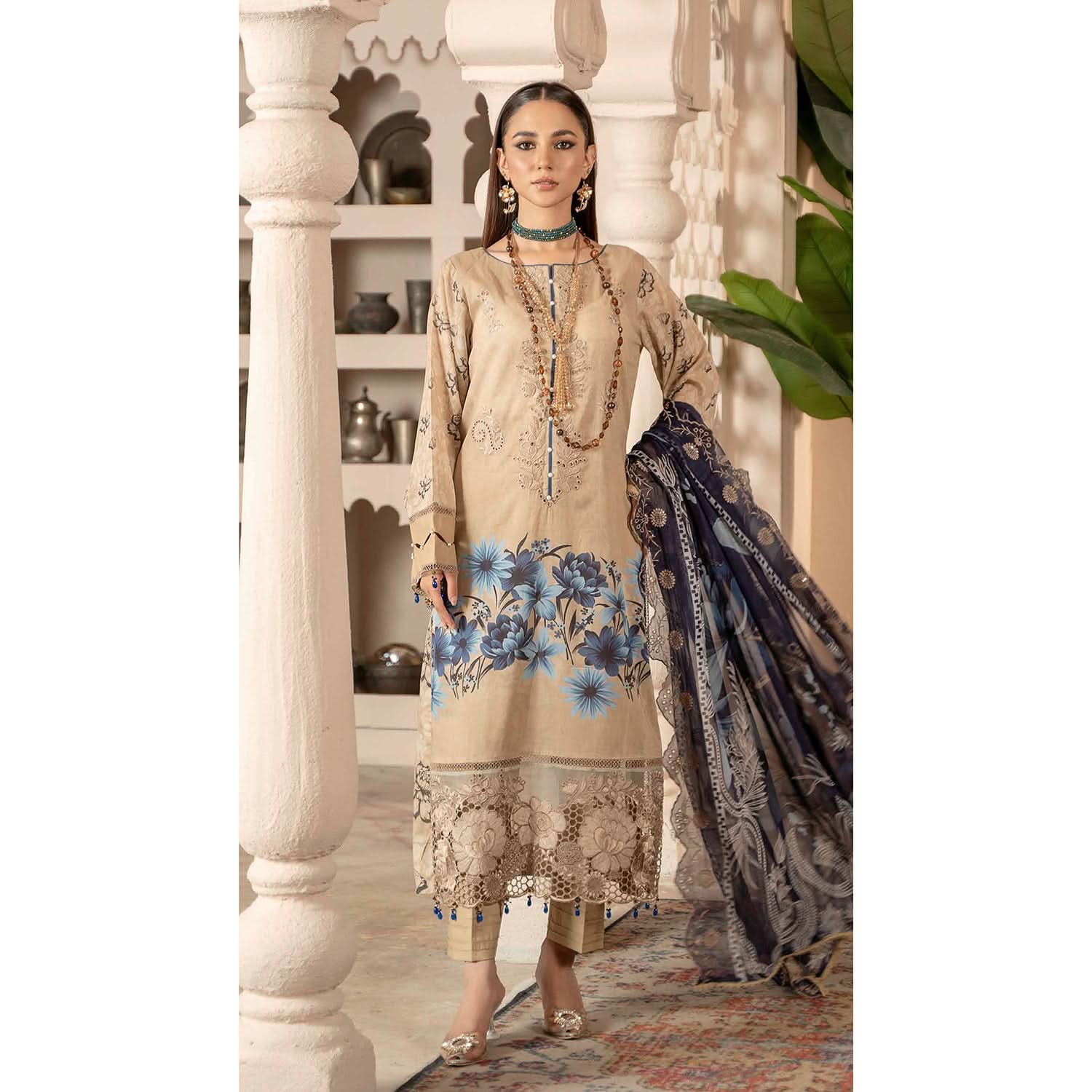 Sunshine Bloom By Al Zohaib Lawn Premium Unstitched 3 Pcs Suit - 9
