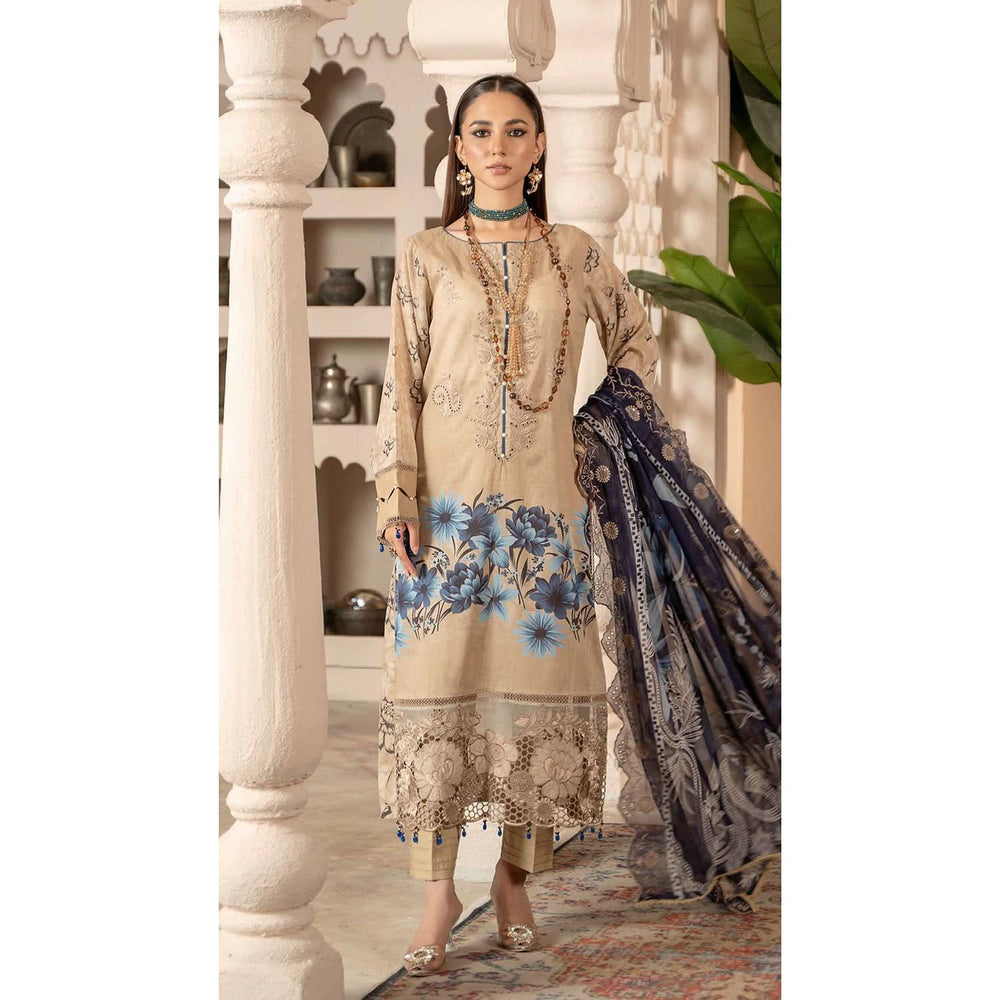Sunshine Bloom By Al Zohaib Lawn Premium Unstitched 3 Pcs Suit - 9